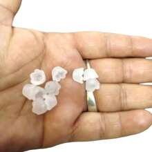 100 piezas Perlas de flores de tulipán de acrílico, flores de lirios del valle, elegantes para hacer collares, pulseras, joyería y manualidades