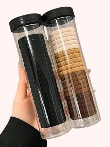 20pcs /80PCS Women's Assorted Candy Colored Black, White, Pink, Purple, Red, Yellow Solid Color Hair Ties, Fashionable Simple Style Hair Accessories For Daily, Work, Party, Face Washing, Bathing, Makeup, Clothing Matching Casual Hair Accessories