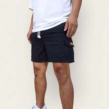 Kit 4 Bermuda Cargo Linen Premium Shorts Mauricinho Men's Casual Basic Comfortable Leather Label Detail - 彩色 - 查看 2