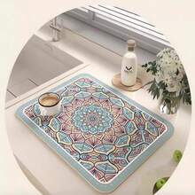 厨房沥水垫、防水台面吸水桌垫、防滑隔热餐垫、炉灶垫、咖啡机垫 - 彩色 - 查看 7