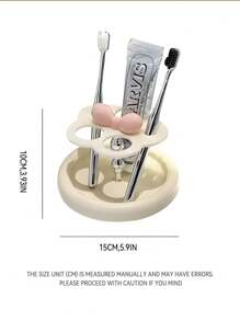 Simple Acrylic Toothbrush Holder, Countertop Bathroom Organizer Rack For Electric Toothbrush, Toothpaste, Compact & Portable