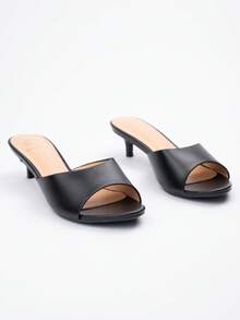 Sandales à enfiler - Noir - Voir 6