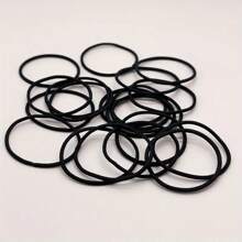 100 Stück schwarze, perfekt kombinierbare elastische Haargummis, einfache und vielseitige Haargummis, Haargummis, Haargummis, Haargummi-Scrunchies