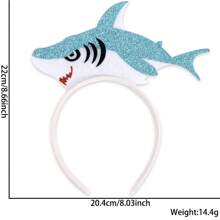 Bandeau d'animaux marins, coiffe du monde sous-marin, décoration de fête d'anniversaire avec bandeau de requin et de dauphin