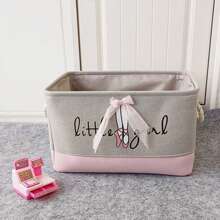 OYHOMO Cute Unicorn & Rabbit Storage Basket Pink Girls Bedroom Organizer Collapsible Thick Fabric Storage Box Laundry Hamper For Toys, Clothes, Books, Bathroom, Living Room