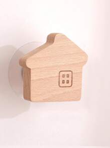 1pc Cute Wooden Cabinet Door Handles - Polished Finish, Star & Moon Design For Youngsters' Room Wardrobe And Drawer Pulls, Wooden Star Moon Kitten Animal Design Cabinet Handles, Suitable For Children's Room Cute Dresser Closet Cabinet Drawer Handle Baby Home Creative Drawer Handles Pulls