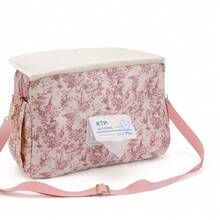 1 件经典绘画数码印花手提包、运动健身单肩包、妈妈婴儿车挂包，配有纸巾袋，包含长肩带和挂钩 - 彩色 - 查看 6