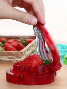 1pc Creative Strawberry Fruit Slicer, Fancy Melon Fruit Clicer Kitchen Fruit And Egg Slicer