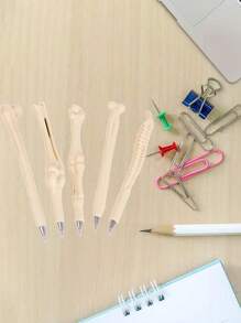 5/3/1pc,Bone Shaped Ballpoint Pen: Black Ink, Finger Pen, Nurse/Doctor Pen - Office Supplies, Writing Tools, Students And Professionals, Back-To-School Gifts, School Supplies,Back To School