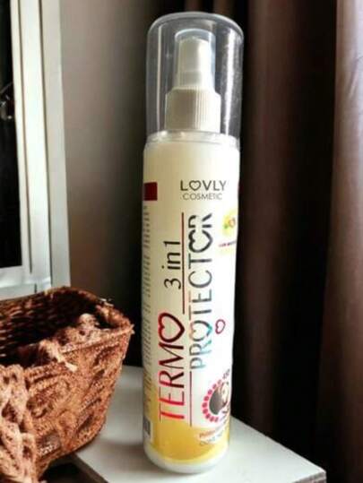 Termo Protector Capilar Lovly, Hecho Con Aceite De Argan,  Evita El Deterioro Del Cabello Debido al Uso De Plancha, Cepillo Electrico, Secadora, Sol o Medio Ambiente 125 ml