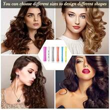 10 Stücke Dauerwellen-Stäbe - Natürliche Wellen & Locken mit 4 Größen an Haarwicklern erstellen - Perfekt für DIY Frisuren & Styling von langem, mittlerem & kurzem Haar (Lila), Reise-Urlaubsartikel, Haarschmuck für Frauen, Lockiges Haar, Haarwickler, Haarkräusler, Hitzefrei Locken, Hitzefrei Locken, Haarwickler, Locken, Haarlocken, Haarwickler, Lockige Haarstyling-Tools, Haare, Reise, Haarpflege, Haarwerkzeuge, Haarsachen, Friseur, Friseur-Zubehör, Friseursalon, Friseurausrüstung
