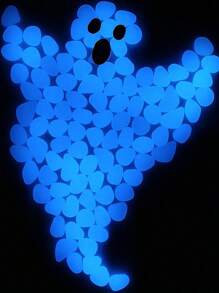 500pcs/10pcs-Glow In Dark Rocks Luminous Stone Garden Accessories Micro Landscape Fish Tank Decoration Outdoor Patio Lawn Yard Kit,Glow In The Dark Garden Pebbles Stones Rocks For Yard And Walkways Decor, DIY Decorative Luminous Stones(Blue)