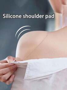 1 par de almohadillas para los hombros de silicona elegantes e invisibles, almohadillas para los hombros en ángulo recto, almohadillas falsas para los hombros, almohadillas para los hombros antideslizantes e invisibles, almohadillas para los hombros estrechas, almohadillas para los hombros de silicona neutras, antideslizantes, autoadhesivas, transparentes de silicona para mujeres y hombres, para chaquetas y camisetas con hombros altos y bajos