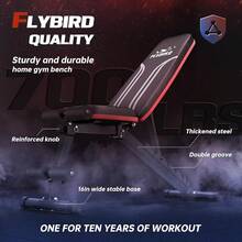 FLYBIRD Adjustable Bench,Utility Weight Bench For Full Body Workout- Multi-Purpose Foldable Incline/Decline Bench - 700LBS - View 2