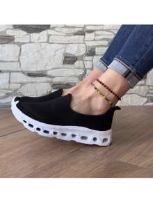Women Sports Shoes - Black and White - View 6