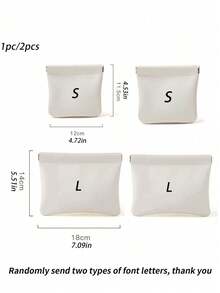 1pc/2pcs Mini Portable Storage Bag, Auto-Open Clip Travel Outdoor Wallet For Coins, Earbuds, Tissue, Sanitary Napkin, Makeup And Accessories