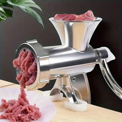 Maquina de Moer Carne Manual Moedor de Linguiça Biscoito Manivela Funil e disco de moagem não incluídos; devem ser adquiridos separadamente