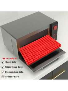 1pc Chocolate Candy Mold, 148-Cavity Star & Heart Shaped Silicone Baking Tray For Dog Biscuits Or Treat Candy, Gummies, Cookies, Chocolate And Cute Snacks - Red - View 4