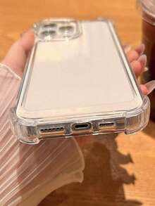 Luxury Shockproof Transparent Phone Case For IP16 15 14 13 12 11 Pro Max XR X XS 7 8 Plus 7 - Clear - View 3