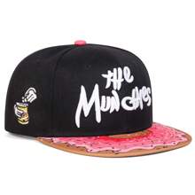 1pc Men's "The Munchies" Embroidered Text Snapback Hat, Fashionable Street Hip-Hop Cap For Outdoor, Casual, Travel, Beach, Spring/Autumn