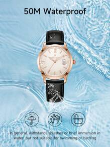 Maserati Men's Quartz Watch With Black Leather Strap And Date Display Dial Gold Case Wrist Watch For Men,R8851125002