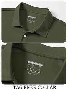 FASBUCO Men's Golf Shirt Dry Fit Mens Polo Shirts Short Sleeve Performance Golf Polos For Men With Collar Work Shirts - Army Green - View 5