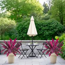 12 片超大叶子，户外人造香蕉花，适合室内外装饰、婚礼、派对、阳台、门廊、庭院、摄影、礼物 - 适合春夏季节季节性装饰的花 - 紫紅色 - 查看 2