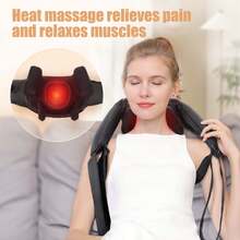 MASGRE Cordless Neck And Shoulder Massager With Heat – Wireless 6D Deep Tissue Kneading Electric Shiatsu Massage Pillow For Neck, Back, Legs, And Body – Pain Relief For Home, Office, And Car – Mother's Day Gift - Black - View 4