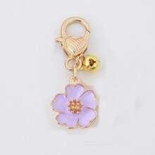 1个樱花钥匙扣，可爱樱花造型，女士包包挂饰，学生闺蜜礼物 - 彩色 - 查看 5