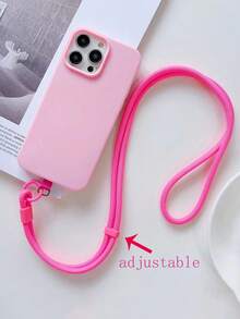 1 pezzo Cordino regolabile con fibbia semplice, unisex antiscivolo, adatto per telefono, fotocamera, borraccia, borsa e altri oggetti, con cuscinetto imbottito