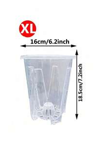 1/3/5 件装透明山根透气蝴蝶兰和天南星科植物花盆，带孔，厚实耐用 - 彩色 - 查看 11