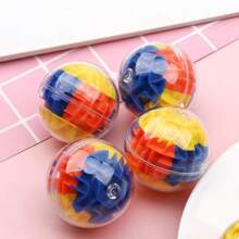 1 pezzo Giocattolo trasparente a sfera del labirinto 3D, gioco di decompressione di sfere rotanti - Allenano la coordinazione occhio-mano, l'attenzione e la resistenza, giocattolo antistress (colore casuale), regalo per Natale/Pasqua