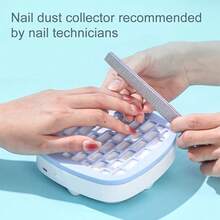 Miniaturowy pochłaniacz pyłu do paznokci z 10 wielokrotnego użytku wkładami filtracyjnymi, wygodne zasilanie przez USB, silne ssanie