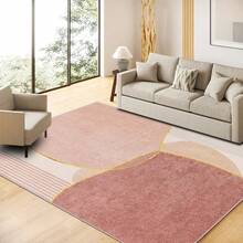 1/2 套大型抽象几何色块风格地毯，柔软、可水洗、防滑、防污印花地毯，适用于客厅、卧室、游戏室、办公室、厨房 - 款式1 - 查看 26