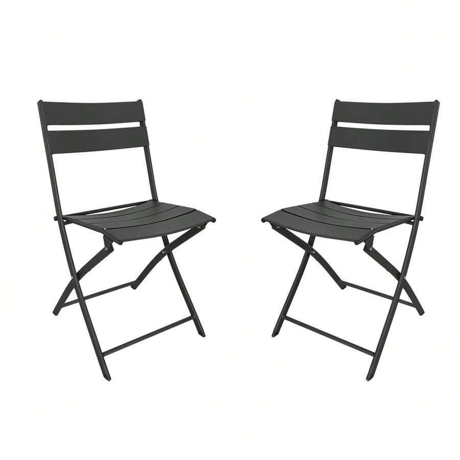 Acomoda Textil Table et chaises de pique-nique pliantes - Noir - Voir 1