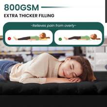 JustLet Cooling Mattress Topper, Extra Thick , Plush Quilted Pad With 8-21 Inch Deep Pockets, Overfilled With Breathable Polyester, Mattress Protector- Machine Washable