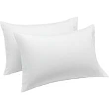 Basics - Funda de almohada de microfibra ligera, supersuave, de fácil cuidado, estándar, blanco brillante, paquete de 2, 76 de largo x 50 de ancho, almohadas no incluidas - Blanco brillante - Ver 4