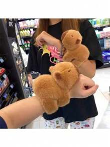 1 pieza - (18cm/7.08 pulgadas) Pulsera de peluche de Capibara - Muñeco de peluche - Decoración de muñeca - Regalo de cumpleaños/Navidad/Año Nuevo - Regalo perfecto
