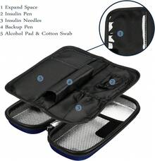 Insulin Cooler Travel Case For Diabetic Organize Medication Insulated Cooling Bag With 2 Ice Packs Blue… - Purple - View 11