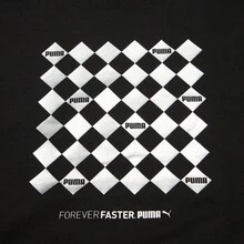 Puma 情侣黑色卫衣，小Logo休闲运动套头衫，春秋季 - 黑色 - 查看 4