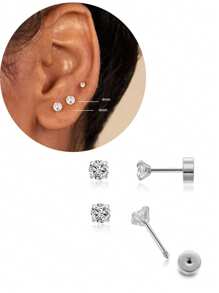 Ensemble de boucles d'oreilles à tige plate en acier inoxydable 316L pour piercings multiples pour oreilles sensibles, boucles d'oreilles créoles petites en acier titane doré 14 carats hypoallergéniques avec petits clous CZ pour femmes, pour piercings de l'hélix, du rook, du daith, de la conque, du nez, des lèvres et du corps, tailles 16G, 8 mm, 10 mm, 12 mm