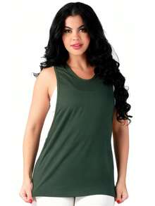Work Fitness Kit 2 Women's Long Sleeve Tank Top Gym - 墨綠色 - 查看 2