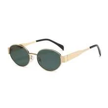 1pc Oval Metal Small Frame Fashion Eyeglasses, Casual & Versatile