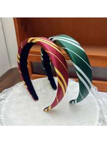Warner Bros Warner Bros 1Pc Harry Potter Hogwarts Wizarding World Striped Headbands For Women, Gryffindor/Ravenclaw/Slytherin House Headbands Hair Accessories, For Women Daily Costume Accessories - Party The Perfect Gift Hairband Hair Hoop