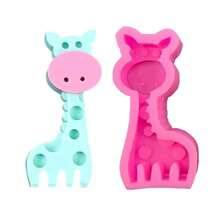 1 pezzo Stampo in silicone morbido per fai-da-te di candele, sapone a forma di giraffa