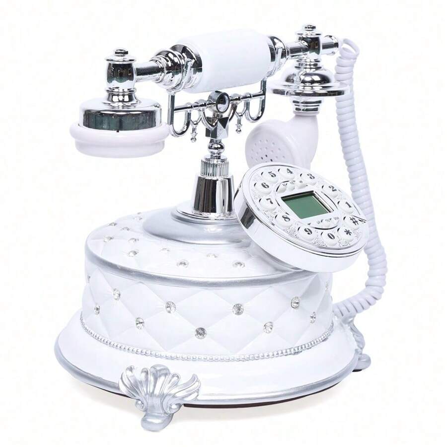 Rainaut Vintage Telephone Imitation Antique Phone Retro Rotary Dial Telephone Corded Old Fashion Antique Landline Telephone Decor Antique Phone For Home Office Hotel Cafe Bar Decoration Gifts