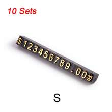 10Sets Mini Adjustable Price Tag Sets, Price Three-Dimensional Number Signs, Snap Design, Easy To Install, Can Be Used For Jewelry, Watches And Daily Office Display Price Signs, Suitable For Display Stands, Small Counters, Jewelry Retail Stores, Automatic Vending Machines, Store Decorations