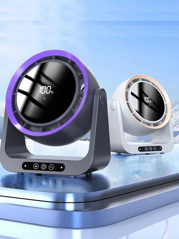 Ventilador de escritorio nuevo 2025, ventilador pequeño silencioso para hogar/oficina con carga USB, ventilador portátil mini para dormitorio, montado en la pared, cama, cocina, aire acondicionado, larga duración de la batería