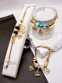 Fashion Bracelets (3 Random Pieces) - 金色 - 查看 3
