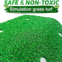 1pc Artificial Grass Mat, Turtle Ramp Ladder Resting Terrace, Suitable For Reptile And Hermit Crab Aquarium Decoration